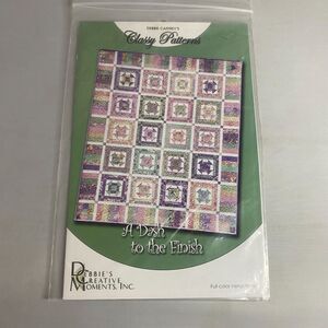 #8071 Debbie Caffrey's  "A Dash to the Finish" Quilt Sewing Pattern Size 57"x68"
